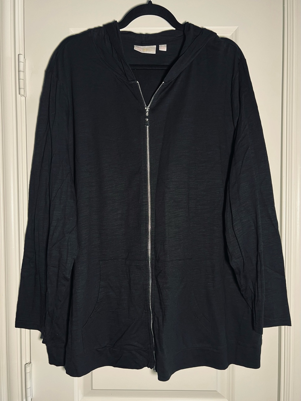 Black Zip-Up Hooded Jacket